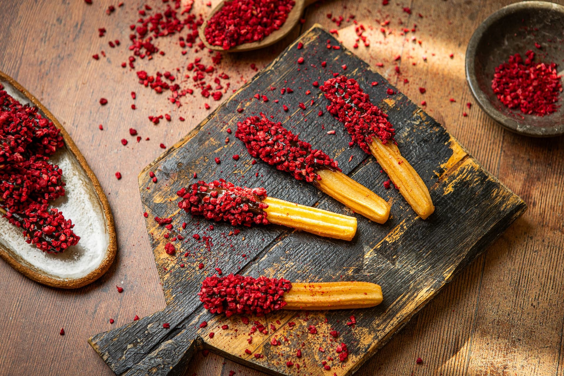 Aviko churros z czekoladą i chili - przepis Aviko dla gastronomii