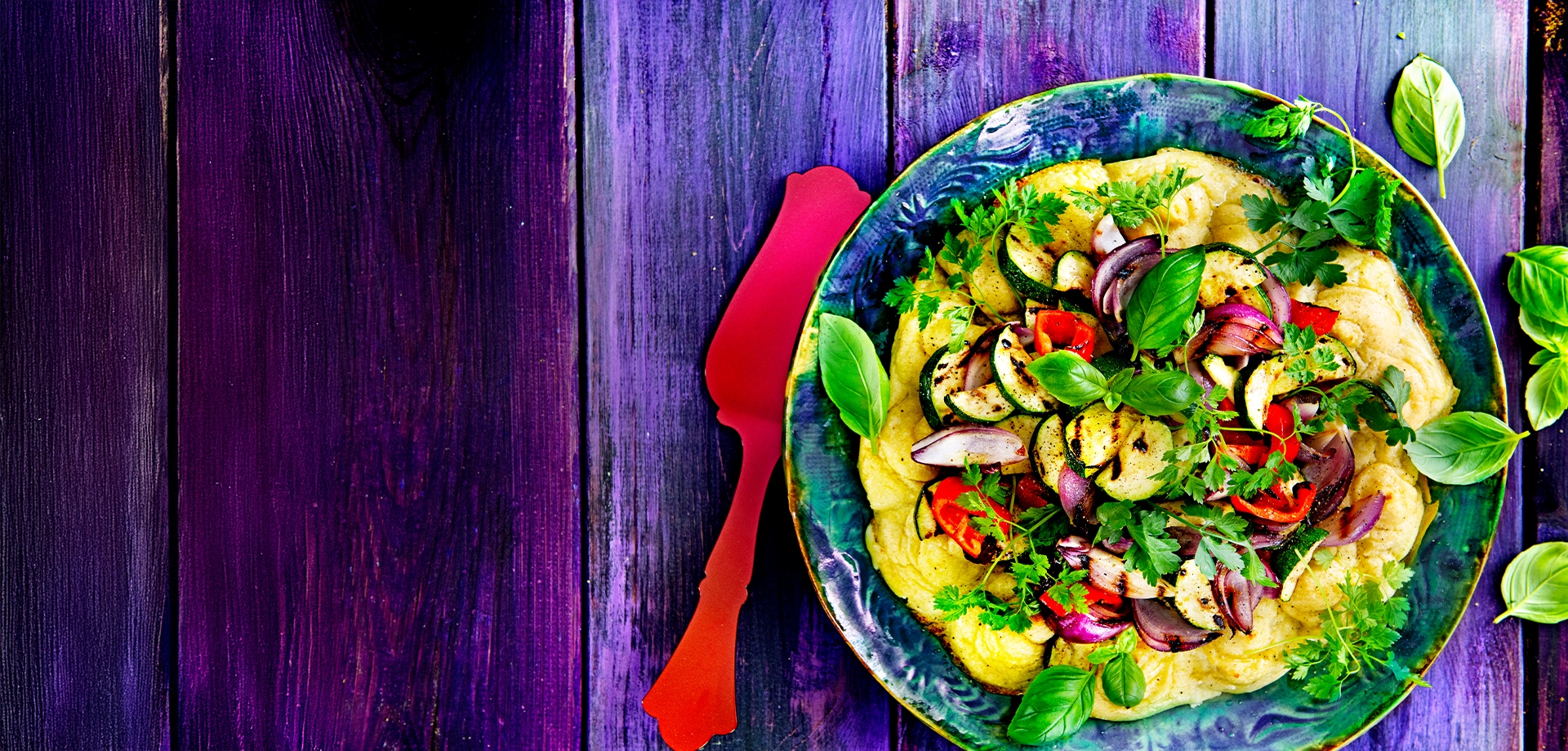 Wytrawna pavlova z grillowanymi warzywami